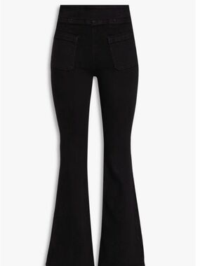Frame Denim Black Flare Jeans - High Waist Wide Leg